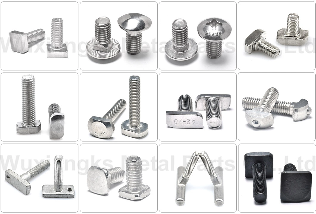 Zinc Steel Factory Supply T Type Rectangle Head Bolts with Round Hole