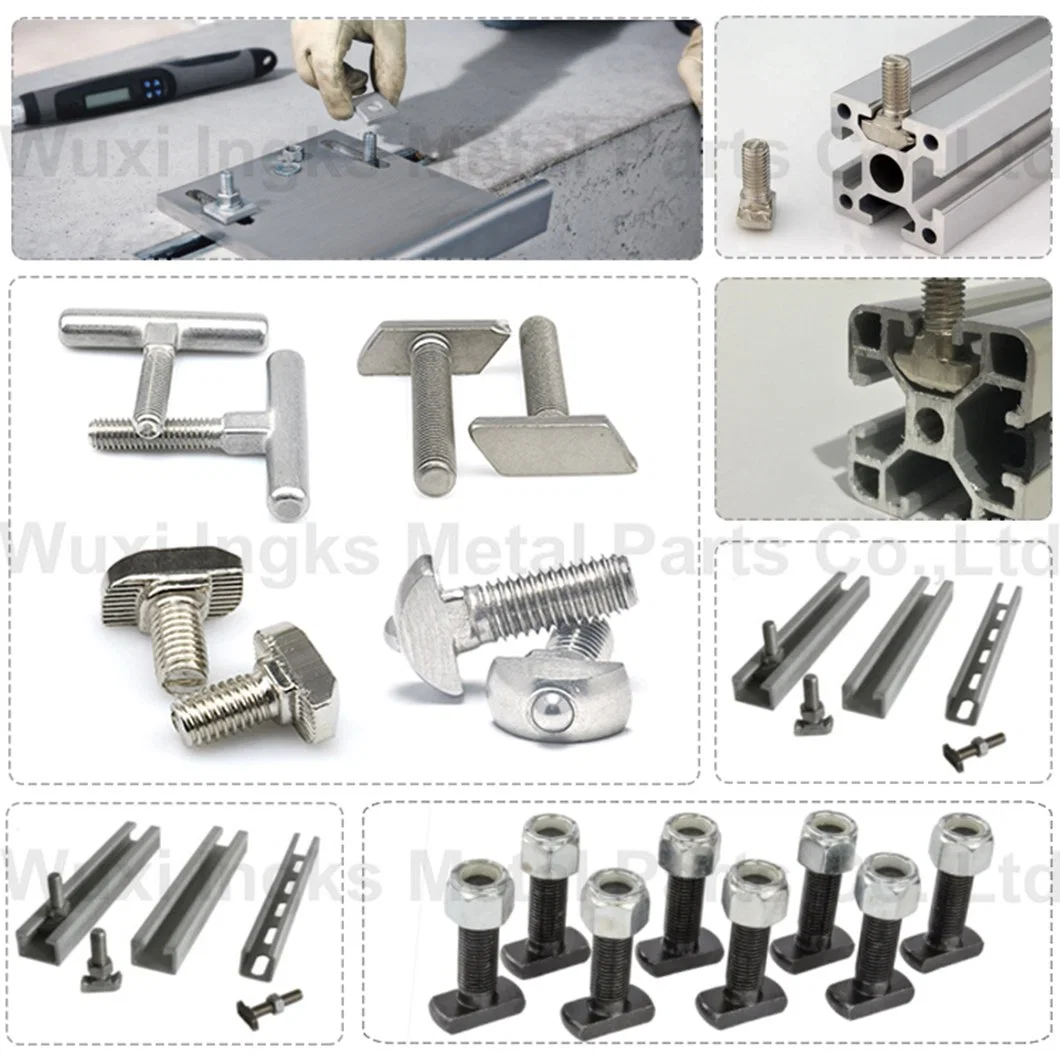 Zinc Steel Factory Supply T Type Rectangle Head Bolts with Round Hole